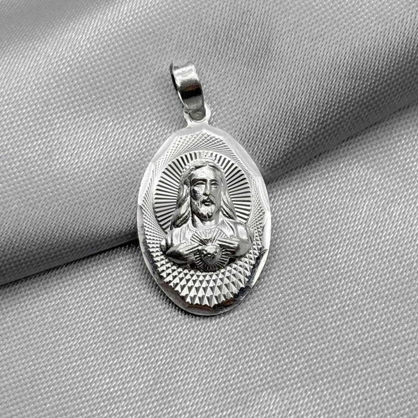 #D297 - Dije Oval Jesús/Sagrado Corazón - CE1.9
