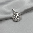 #D495 - Dije Circular De Letra Con Zirconia Plata - A09/2.2