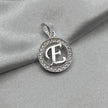 #D495 - Dije Circular De Letra Con Zirconia Plata - A09/2.2