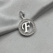 #D495 - Dije Circular De Letra Con Zirconia Plata - A09/2.2