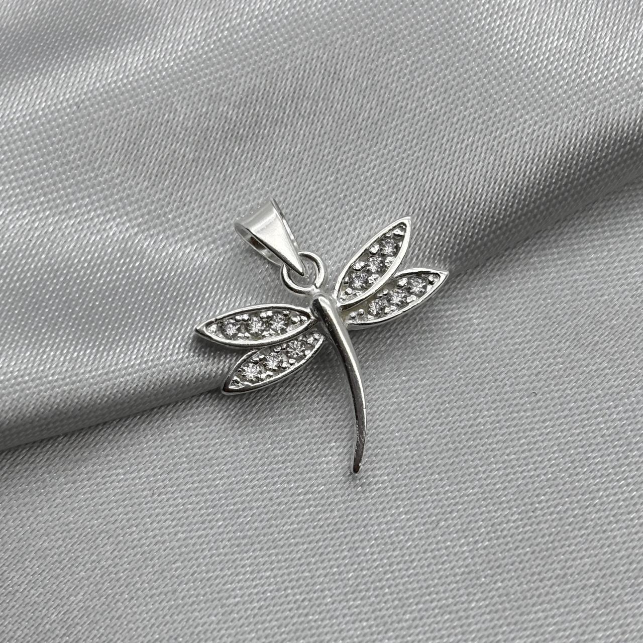 #D492 - Dije Libèlula Alas De Hada Con Zirconia Plata - A09/2.0