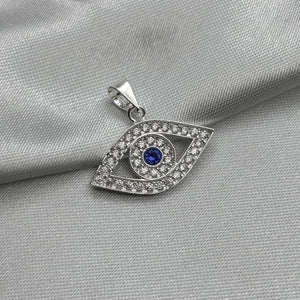 #D469 - Dije Ojo Turco Con Zirconia Plata - ZC2.1