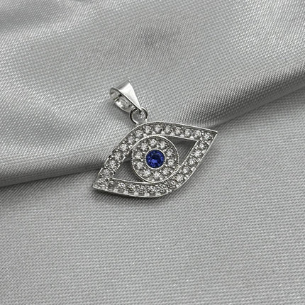 #D469 - Dije Ojo Turco Con Zirconia Plata - A09/2.1