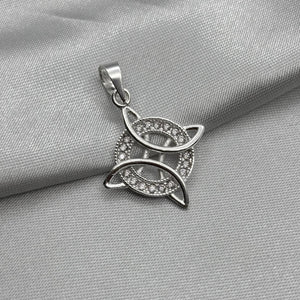 #D433 - Dije Nudo De Bruja Con Piedra Zirconia De Plata - ZC2.7