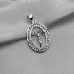 #D440 - Dije De Cristo Con Piedra Zirconia De Plata - A09/2.8