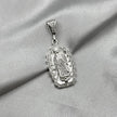#D309 - Dije Virgen De Guadalupe Con Piedra Zirconia Plata - A13/5.5