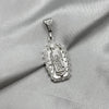 #D309 - Dije Virgen De Guadalupe Con Piedra Zirconia Plata - A13/5.5