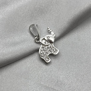 #D339 - Dije De Elefante Con Piedra Zirconia Plata - F1.9