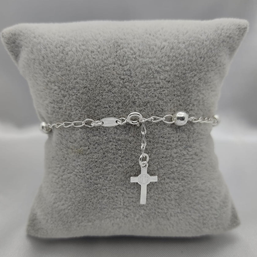 #MR109 - Misterio De San Benito Liso Plata - 5 mm - B06/4.4