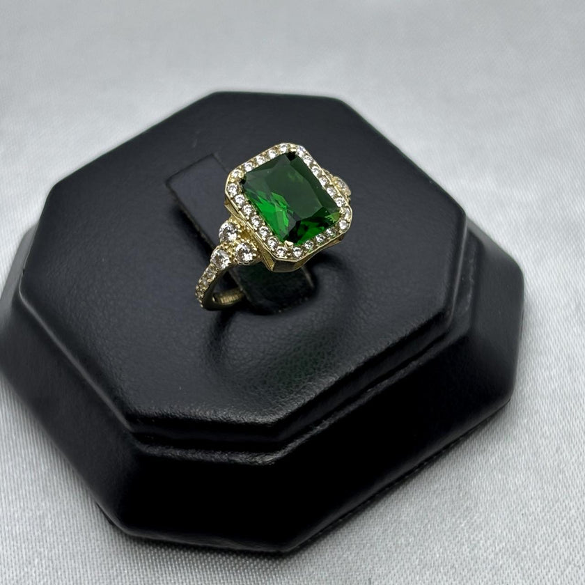 #AD10131 - Anillo Solitario Piedra Cuadrada Zirconia Oro 10K - H01/2.5