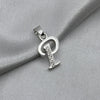 #D561 - Dije Letras Con Zirconia Plata- B09/1.5