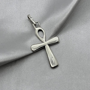 #D238 - Dije Cruz Egipcia Plata Pavonada - A13/3.6