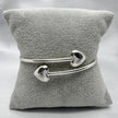 #PA161 - Pulsera Rígida Corazones De Plata - A10/9.0