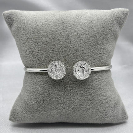 #PA168 - Pulsera Rígida San Benito De Plata - A10/7.8