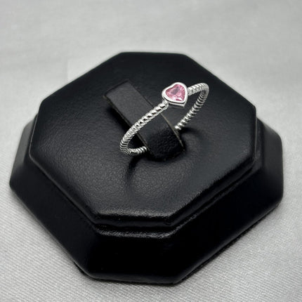 #AD214 - Anillo Corazón Con Piedra Central Zirconia Plata - C09/1.4