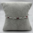 #PA515 - Pulsera Corazón/Flor Con Zirconia Plata - A08/2.8