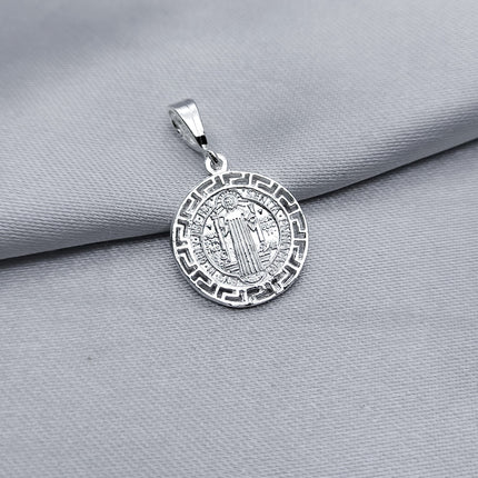 #D724 - Dije Medalla San Benito Plata - A09/3.3