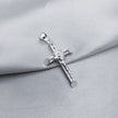#D704 - Dije Crucifijo Con Zirconia Plata - A08/4.1
