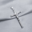#D704 - Dije Crucifijo Con Zirconia Plata - A08/4.1