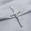 #D704 - Dije Crucifijo Con Zirconia Plata - A08/4.1