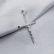 #D710 - Dije Crucifijo Con Relieve Plata - A17/3.0