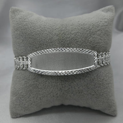 #ESC287 - Esclava Petatillo Diamantada Plata - 1.0 cm - A09/21.0