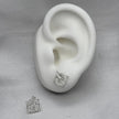 #BR336 - Broquel Nudo De Bruja Con Zirconia Plata - B17/1.8