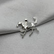 #D734 - Dije Caballo Con Zirconia Plata - A12/2.5