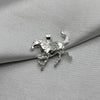 #D734 - Dije Caballo Con Zirconia Plata - A12/2.5