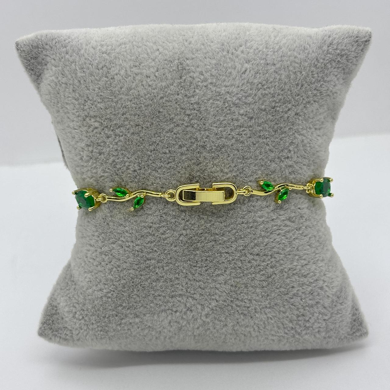 #PAL201 - Pulsera De Hojas Oro Laminado 18k - LB055/