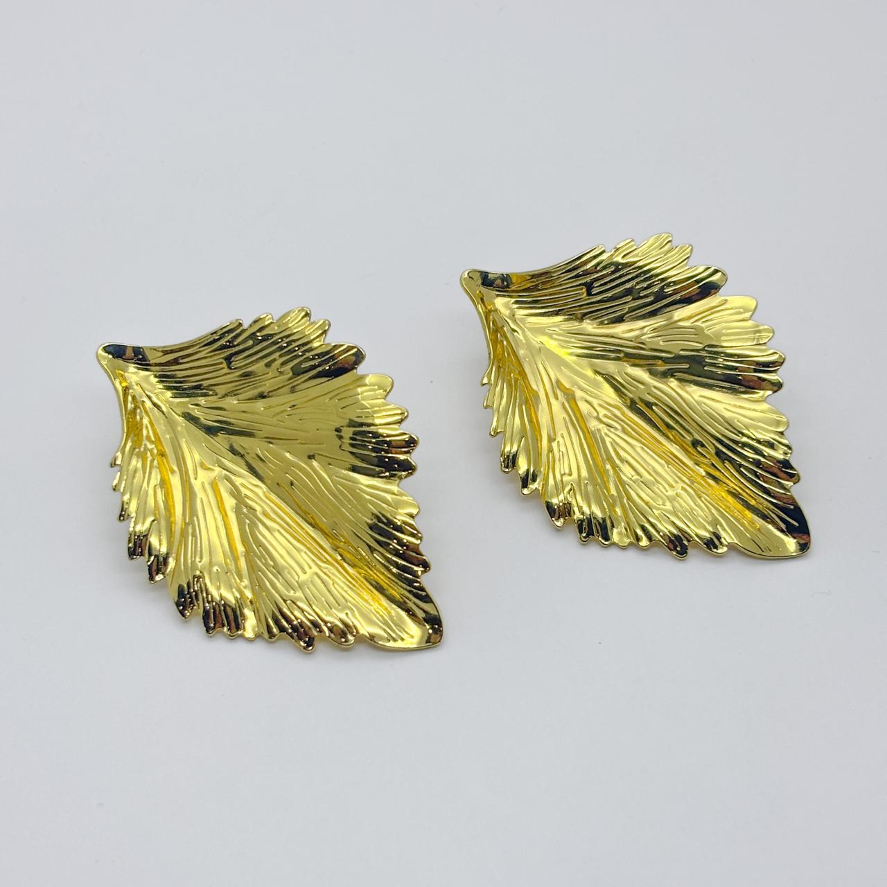 #ARL174 - Arete De Hoja De Oro Laminado 18k - LA030/