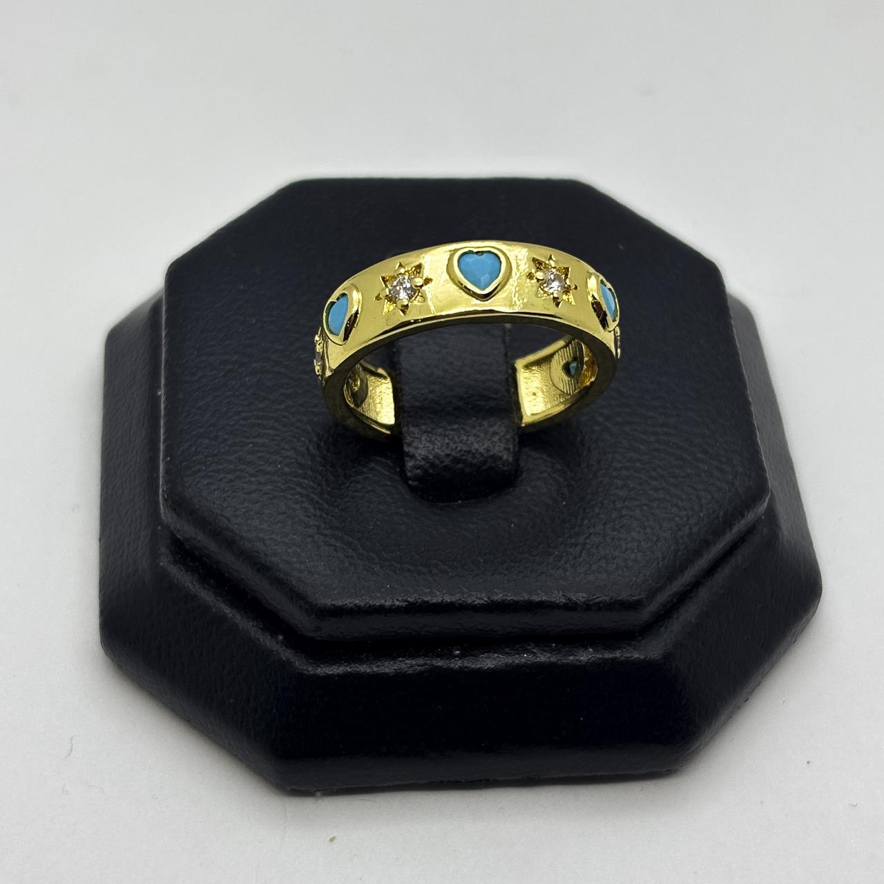 #AOL184 - Anillo De Corazones De Oro Laminado 18k - LB030/