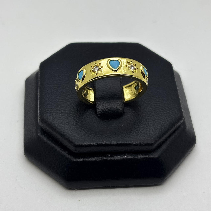 #AOL184 - Anillo De Corazones De Oro Laminado 18k - LB030/