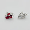 #BR193 - Broquel COnciencia/Angel/Diablito Piedra Zirconia Plata - E48/