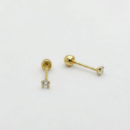 #B10206 - Broquel Recto De Oro 10k 7 mm/#7 De 4 Uñas - L140/L280