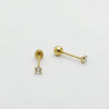 #B10206 - Broquel Recto De Oro 10k 7 mm/#7 De 4 Uñas - L140/L280