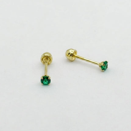 #B10206 - Broquel Recto De Oro 10k 7 mm/#7 De 4 Uñas - L140/L280