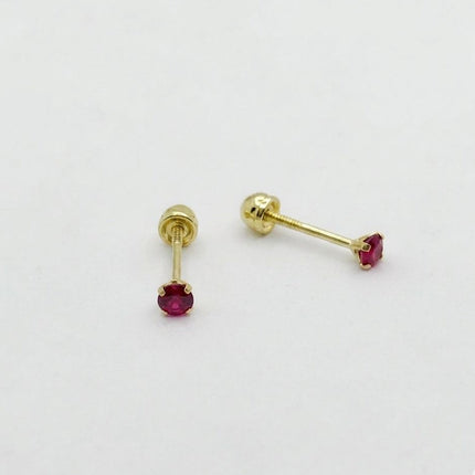 #B10206 - Broquel Recto De Oro 10k 7 mm/#7 De 4 Uñas - L140/L280