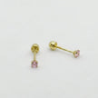 #B10206 - Broquel Recto De Oro 10k 7 mm/#7 De 4 Uñas - L140/L280