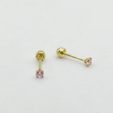 #B10206 - Broquel Recto De Oro 10k 7 mm/#7 De 4 Uñas - L140/L280