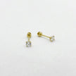 #B10206 - Broquel Recto De Oro 10k 7 mm/#7 De 4 Uñas - L140/L280