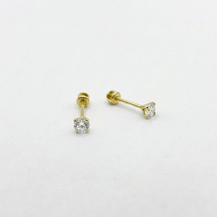 #B10206 - Broquel Recto De Oro 10k 7 mm/#7 De 4 Uñas - L140/L280