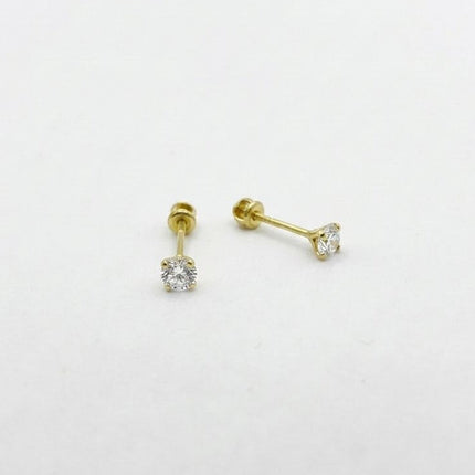 #B10206 - Broquel Recto De Oro 10k 7 mm/#7 De 4 Uñas - L140/L280