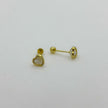 #B10257 - Broque Corazón Con Bisel Diamantado De Oro 10k - L240/ - L305/