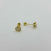 #B10257 - Broque Corazón Con Bisel Diamantado De Oro 10k - L240/ - L305/