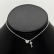 #G281 - Gargantilla De Corazón Con Llave/Trebol Con Llave Plata .925 - C46/2.9