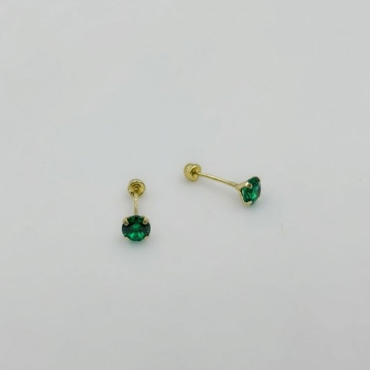 #B10206 - Broquel Recto De Oro 10k 7 mm/#7 De 4 Uñas - L140/L280