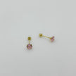 #B10206 - Broquel Recto De Oro 10k 7 mm/#7 De 4 Uñas - L140/L280