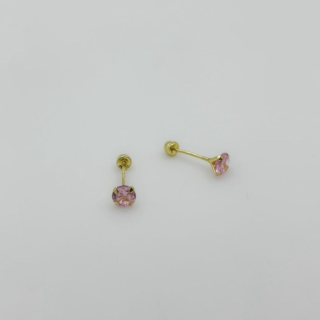 #B10206 - Broquel Recto De Oro 10k 7 mm/#7 De 4 Uñas - L140/L280