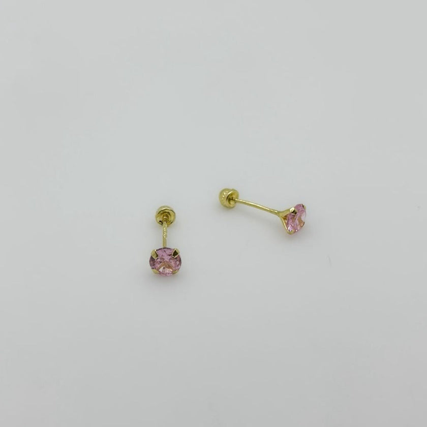 #B10206 - Broquel Recto De Oro 10k 7 mm/#7 De 4 Uñas - L140/L280